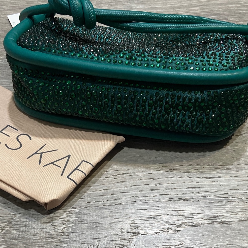 Jules Kae Green Crystal Embellished Clutch - Picture 2 of 3